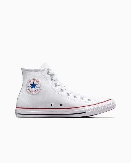 Tenis Converse Chuck Taylor All Star Couro Cano Alto Feminino Branco | PT K04T7P3